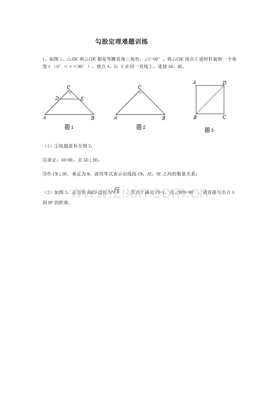 勾股定理难题训练.doc_第1页