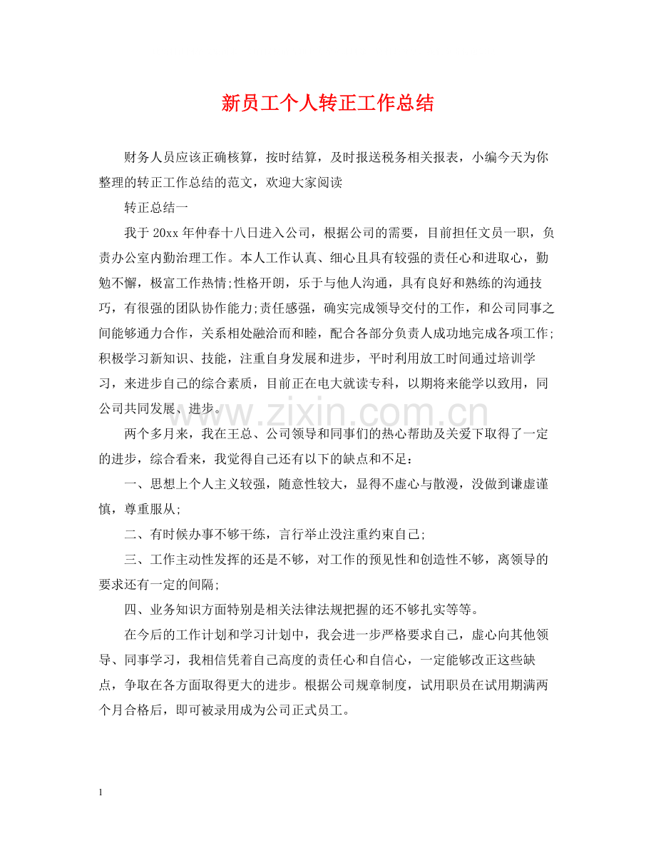 新员工个人转正工作总结2.docx_第1页