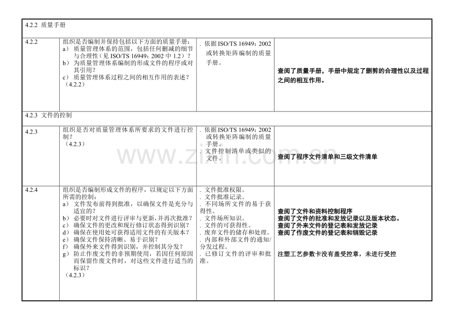 质量管理体系审核检查表.docx_第3页