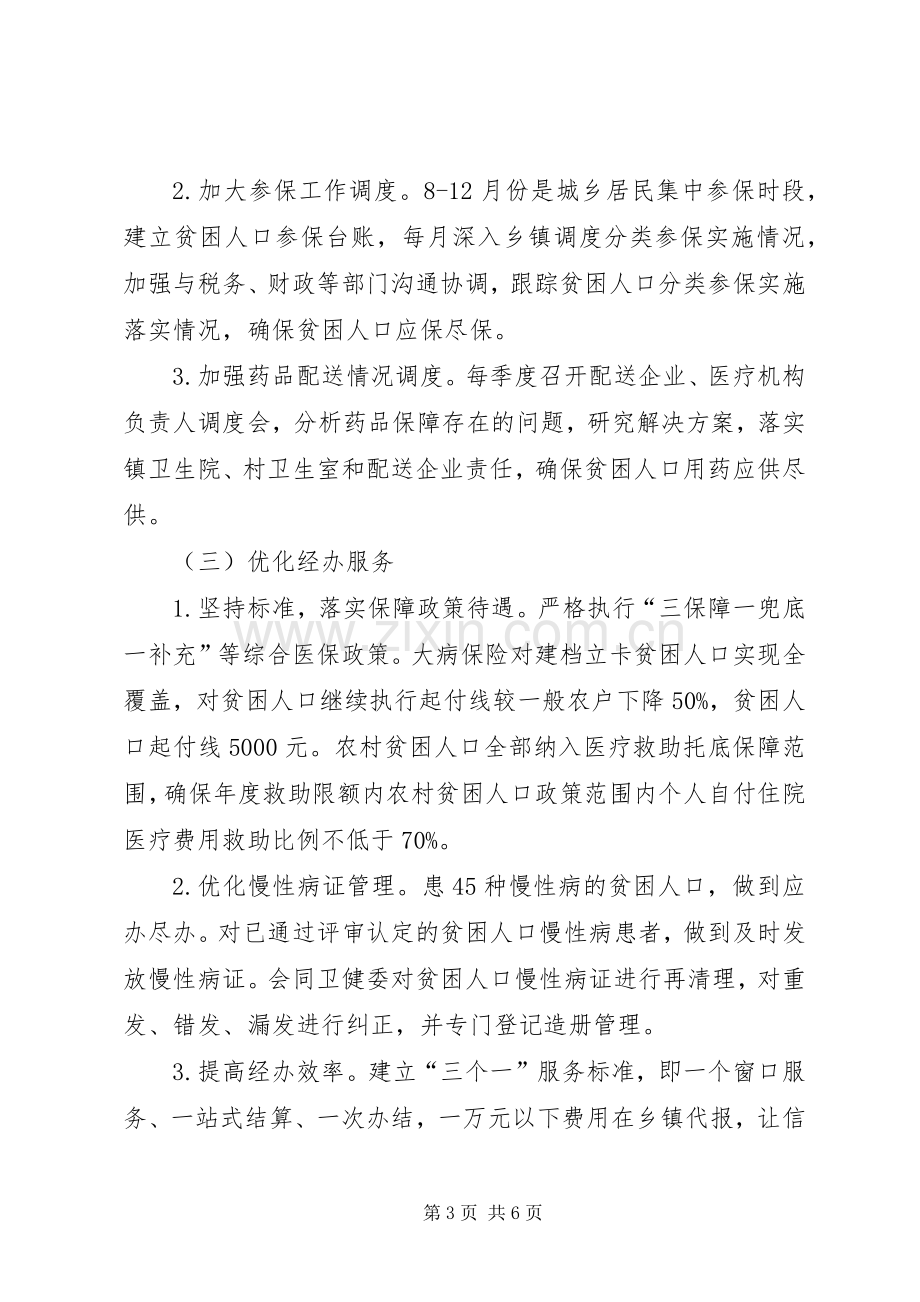 XX年医疗保障扶贫工作计划.docx_第3页