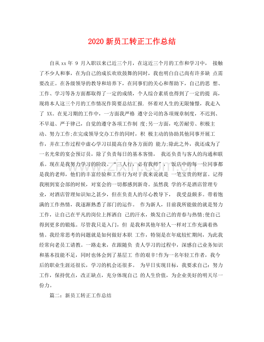 新员工转正工作总结(2).docx_第1页