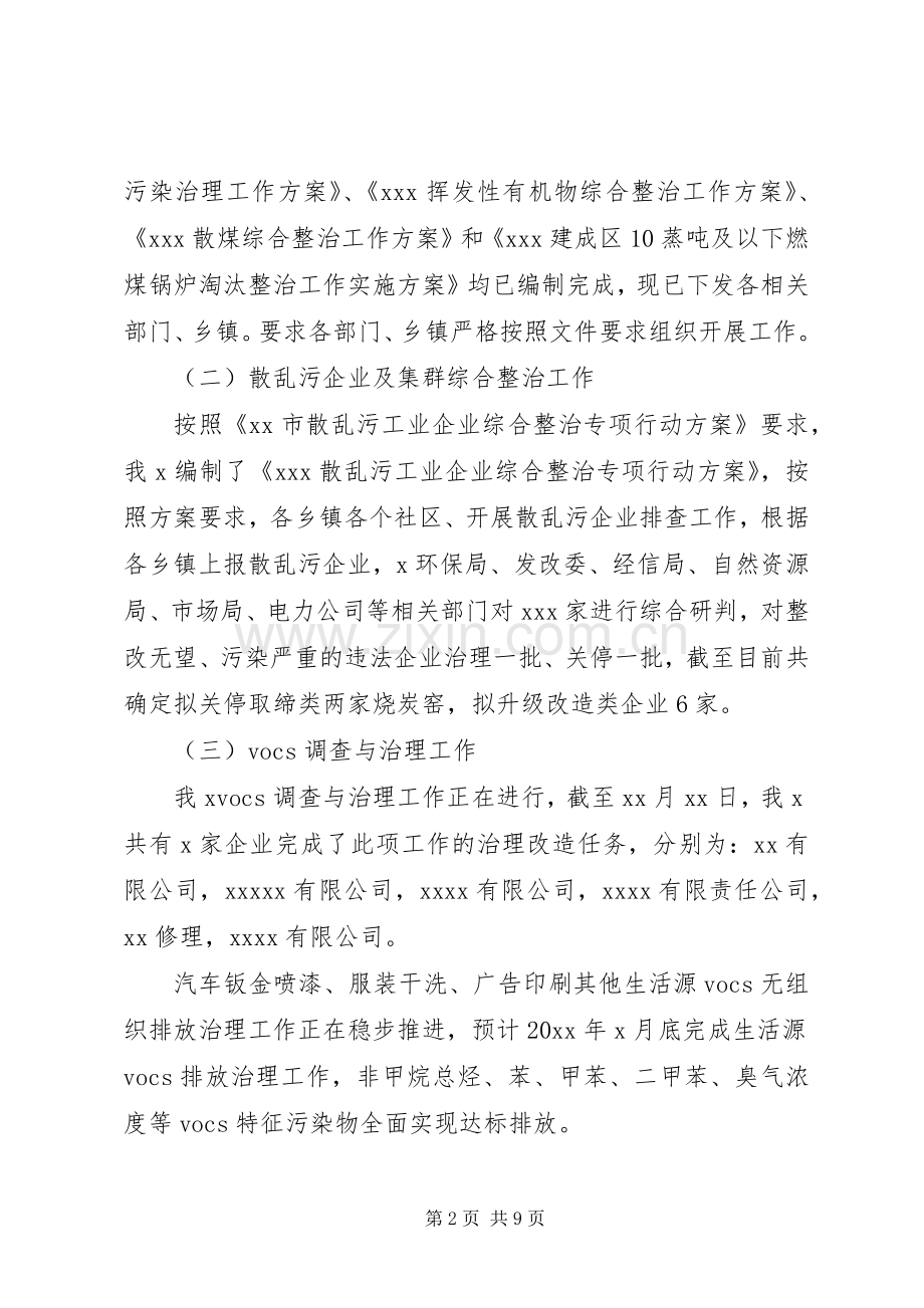 XX年蓝天保卫战三年行动计划实施情况自查报告.docx_第2页