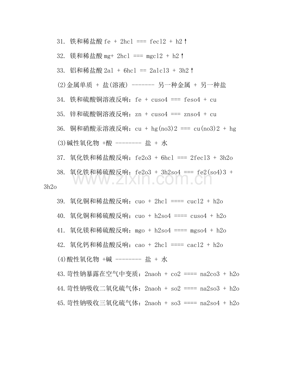 高中化学方程式参考总结（通用）.docx_第3页