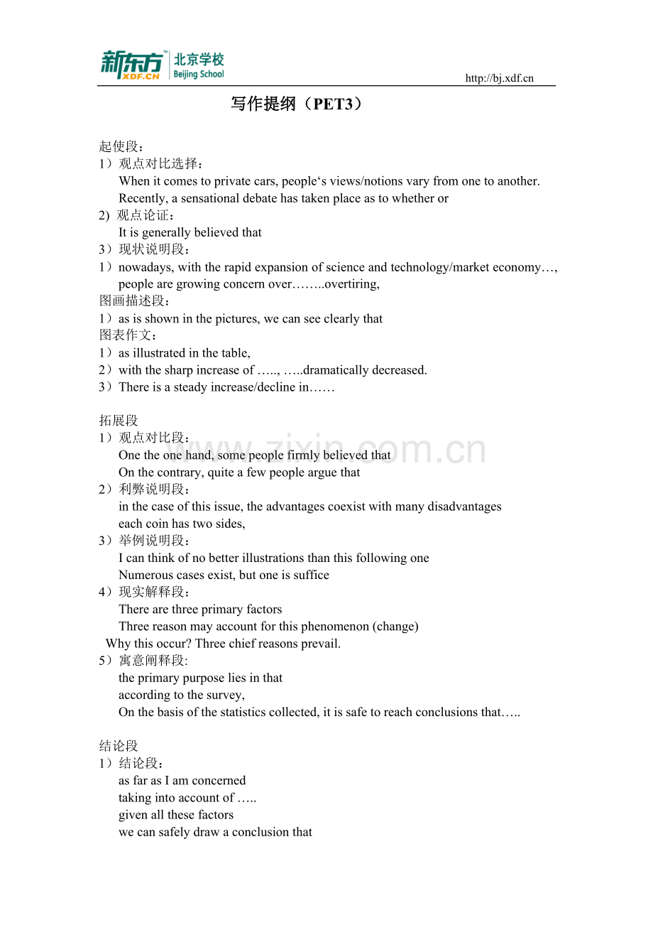 全国英语等级考试三级图表作文.doc_第1页