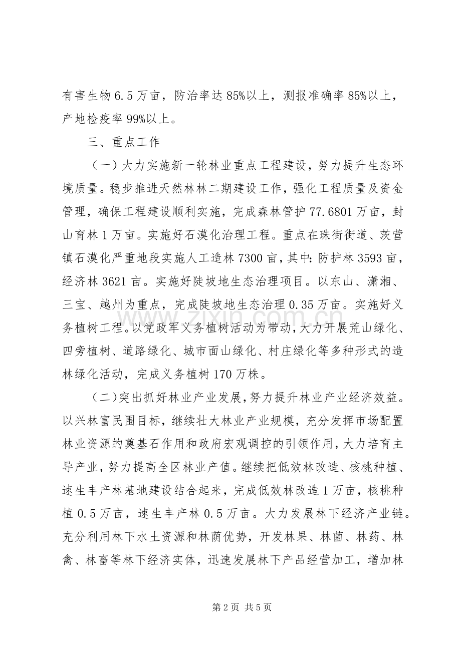 XX年区政府林业工作计划.docx_第2页