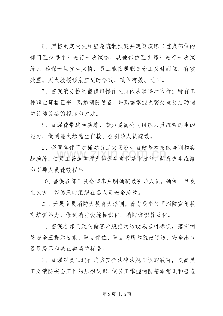 XX年年度消防工作计划.docx_第2页