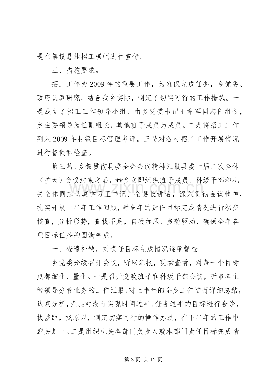 乡镇贯彻县计划生育工作会议精神汇报材料.docx_第3页