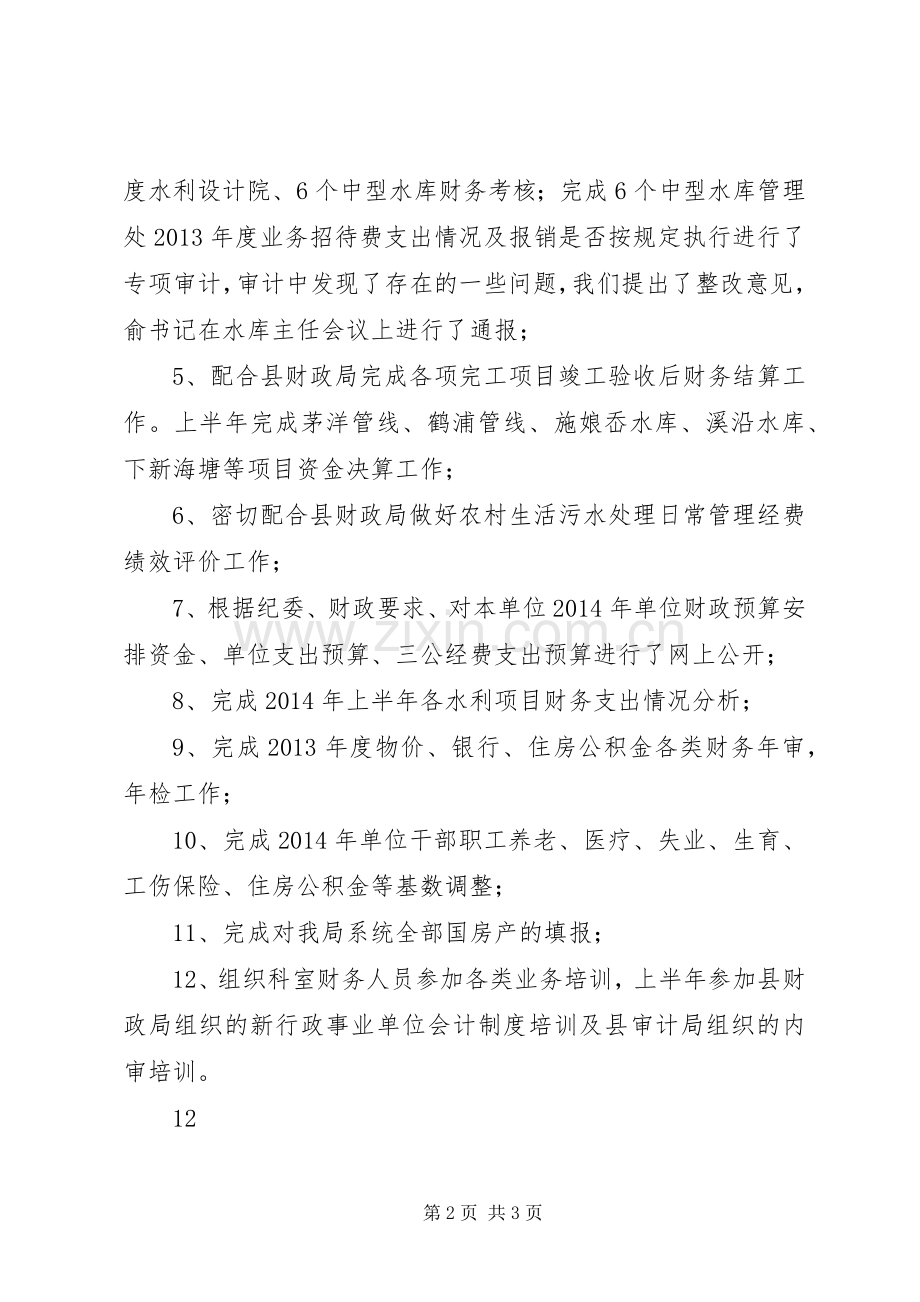 财审科上半年工作总结及下半年工作计划 .docx_第2页