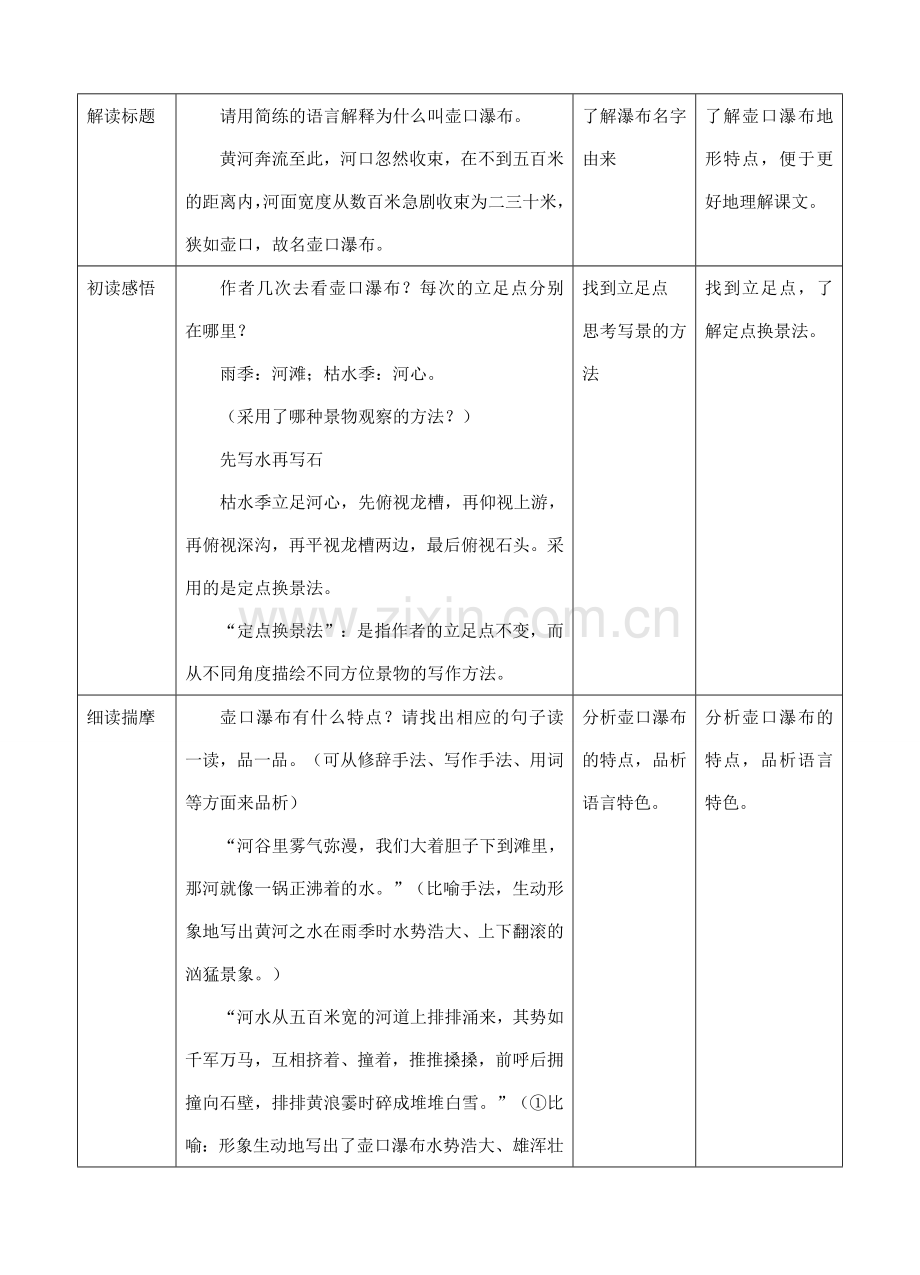 八年级语文下册 第17课《壶口瀑布》教案 新人教版-新人教版初中八年级下册语文教案.doc_第3页