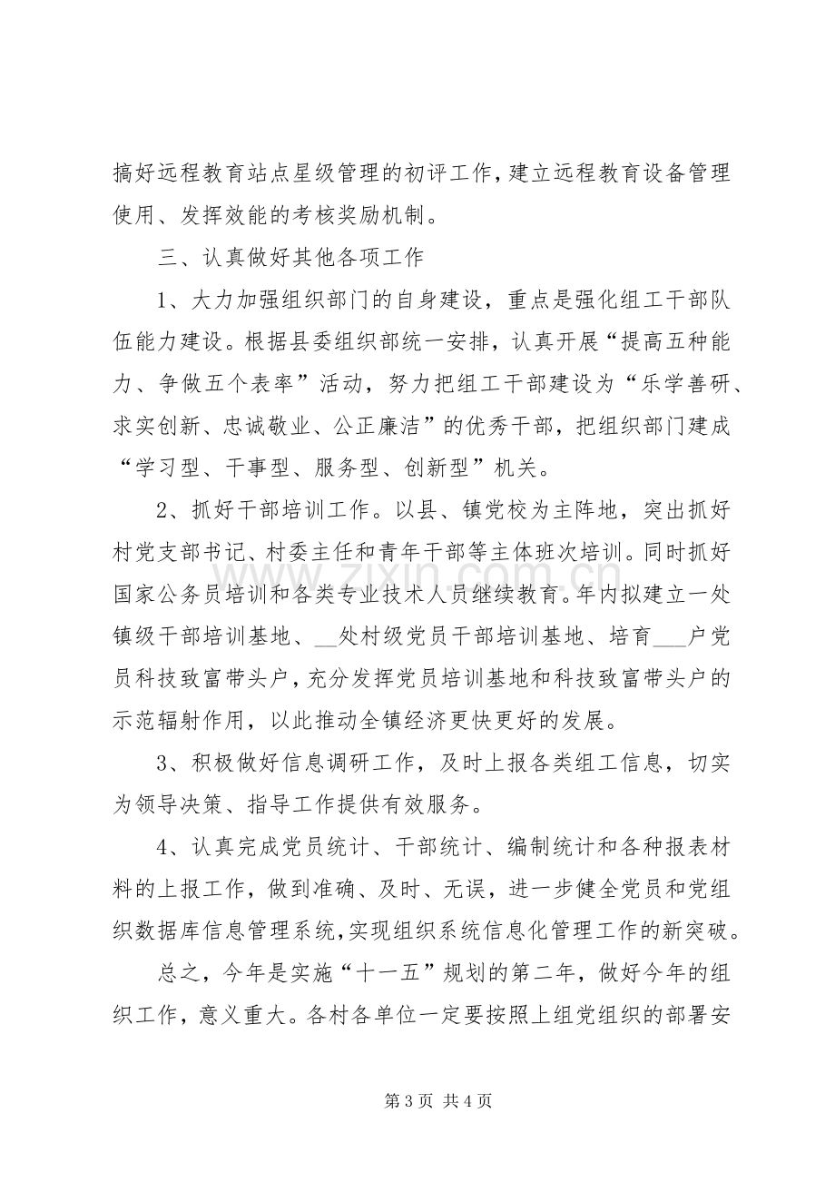 乡镇党委组织工作计划.docx_第3页