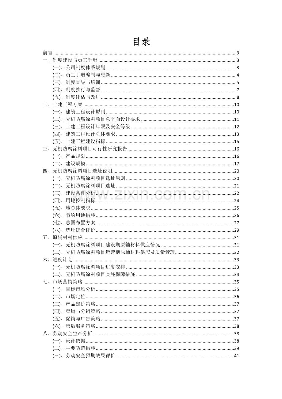 无机防腐涂料项目可行性研究报告.docx_第2页