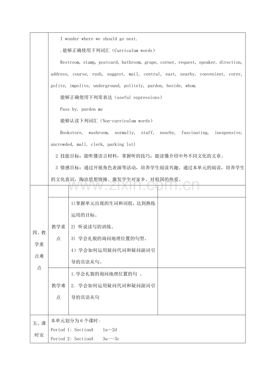 九年级英语全册 Unit 3 Could you please tell me where the restrooms are教案 （新版）人教新目标版-（新版）人教新目标版初中九年级全册英语教案.doc_第3页