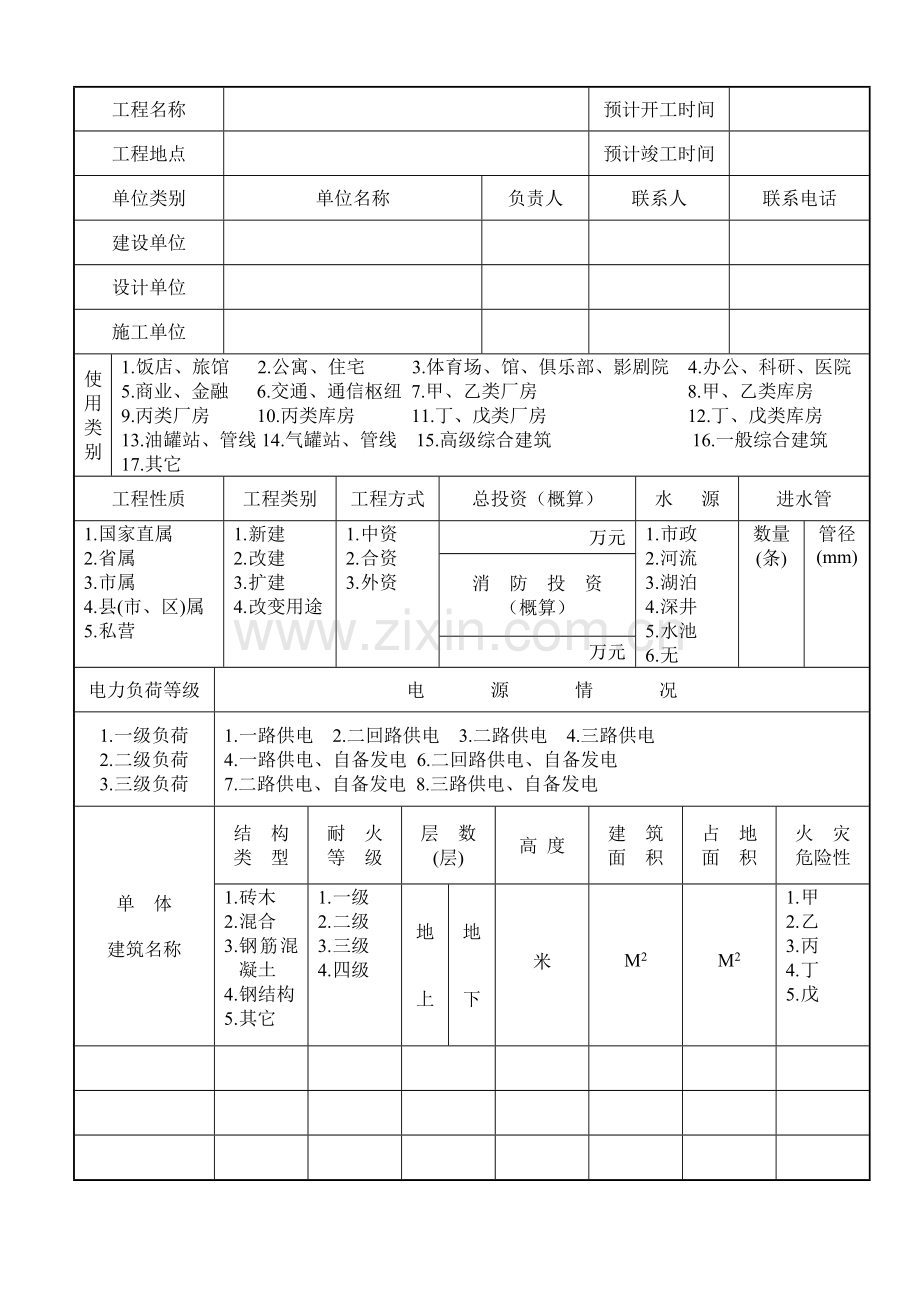 建筑消防设计防火审核申报表.doc_第2页