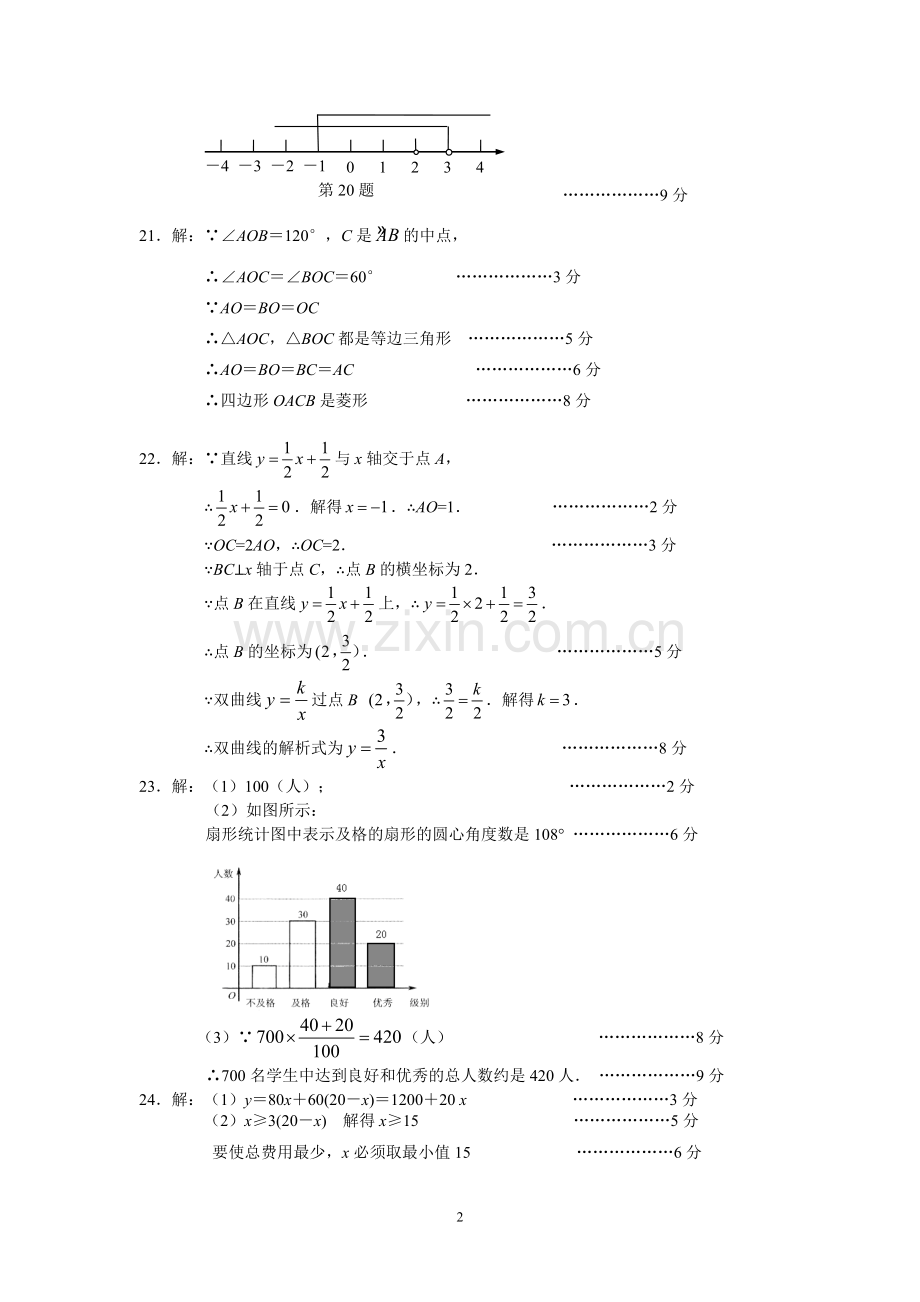 江苏省南通市通州区2012届初三第一次中考适应性测试数学试卷答案[1].doc_第2页