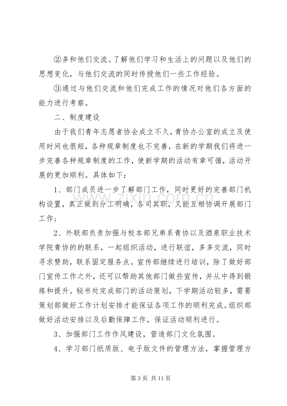 20XX年青年志愿者协会工作计划 .docx_第3页