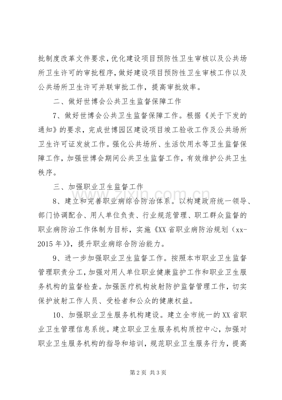 市卫生局卫生监督工作计划.docx_第2页