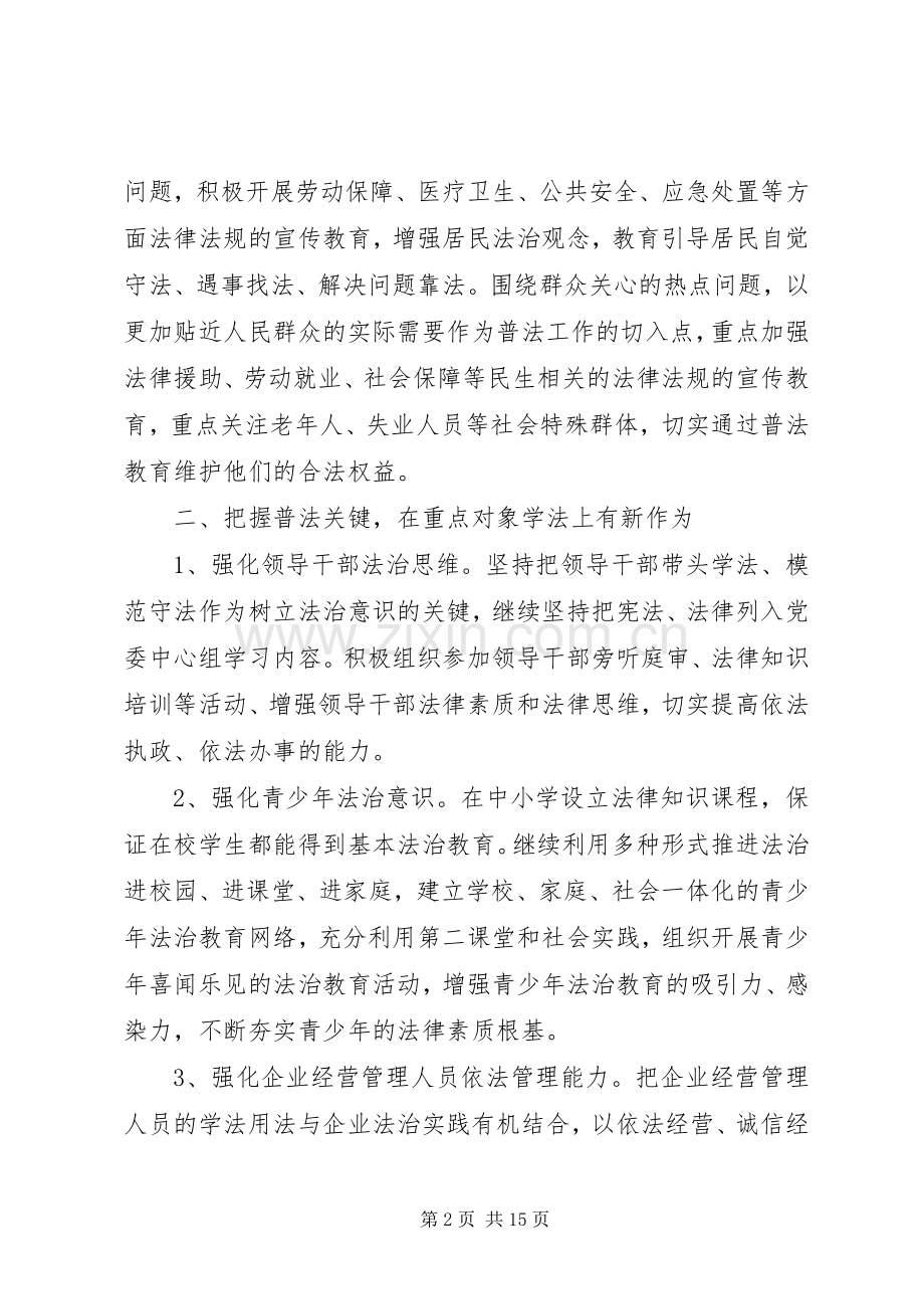 XX年七五普法宣传工作计划.docx_第2页