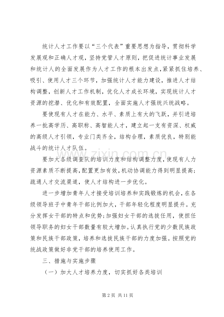 统计局人才工作计划范文.docx_第2页