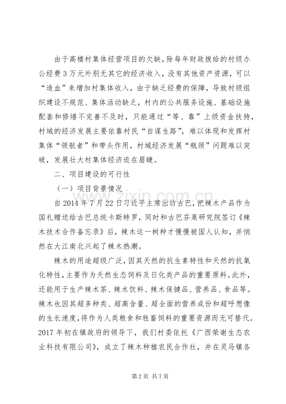 发展村集体经济发展计划汇报发言.docx_第2页