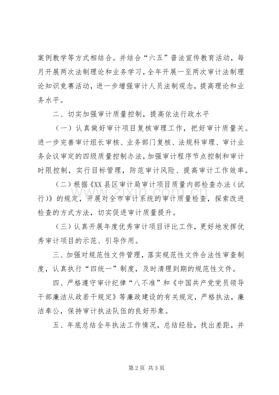 审计局年度依法行政工作安排.docx_第2页