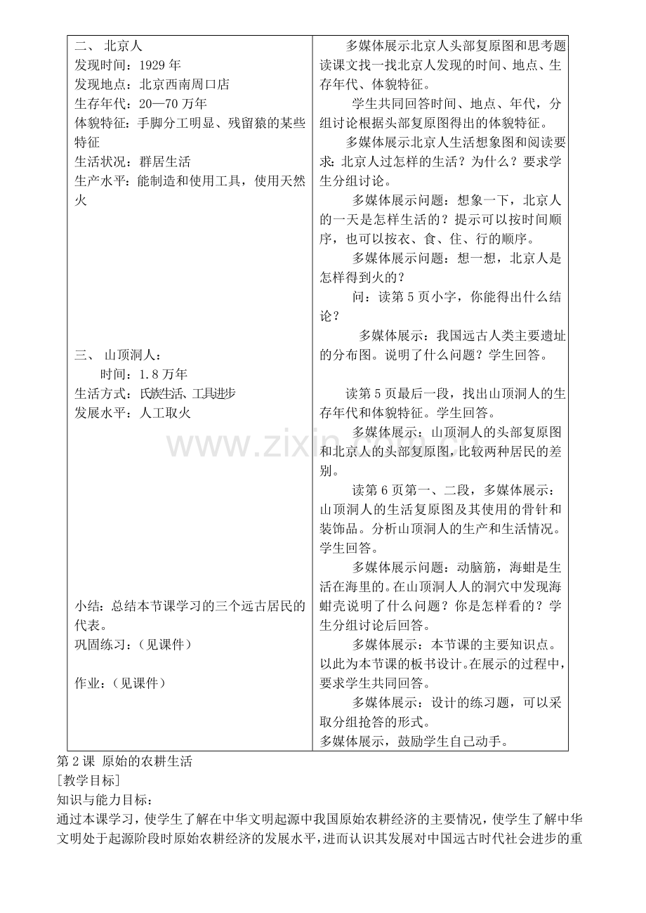 新版七年级上册历史全册教案.doc_第3页