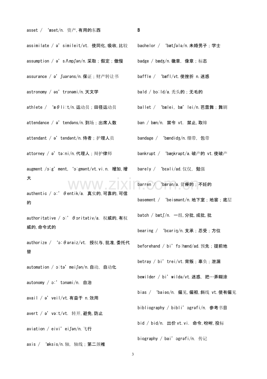 大学英语六级词汇表带音标.doc_第3页