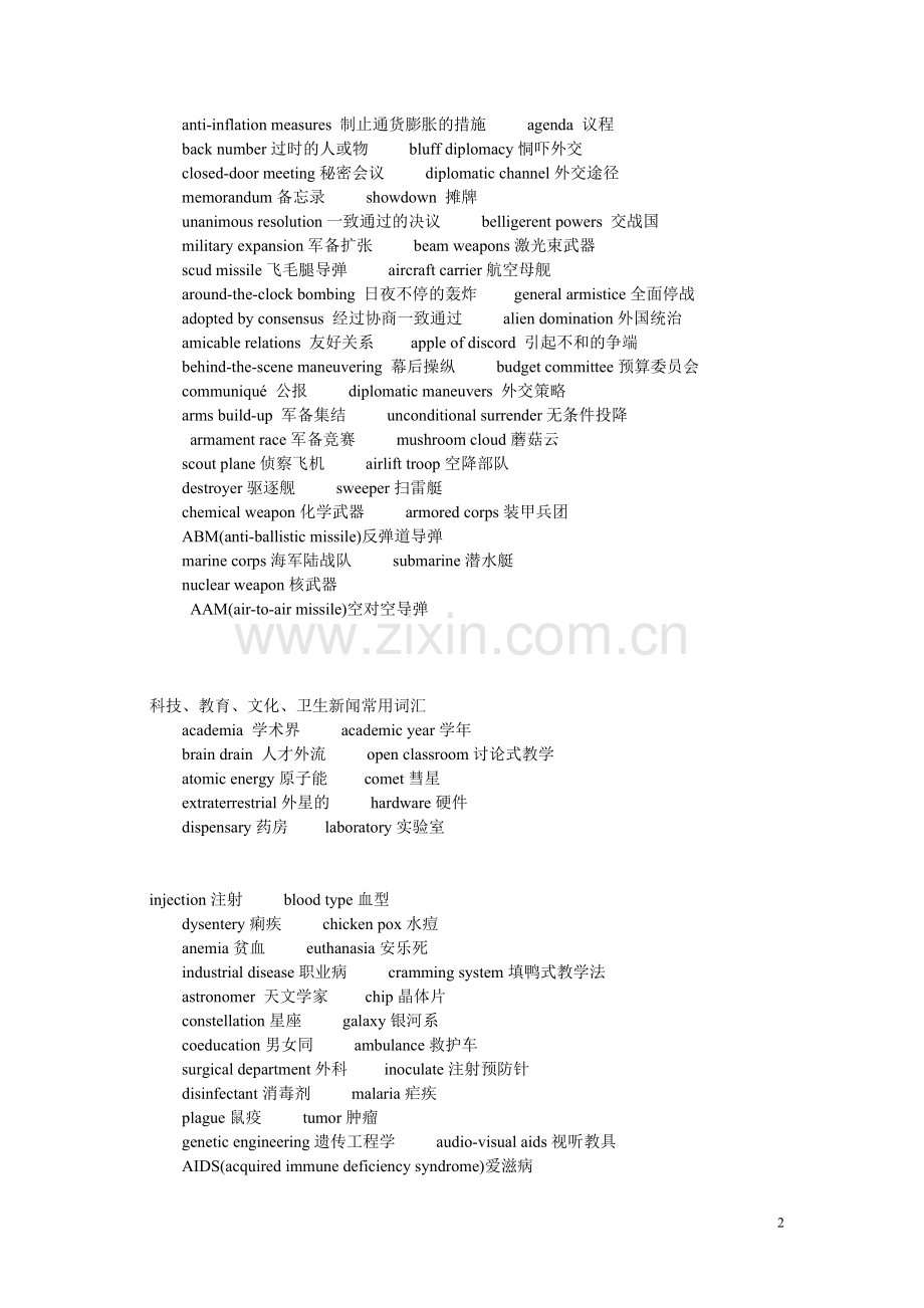 英语专八听力必背新闻词汇.doc_第2页