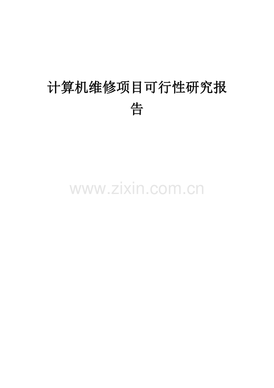 计算机维修项目可行性研究报告.docx_第1页