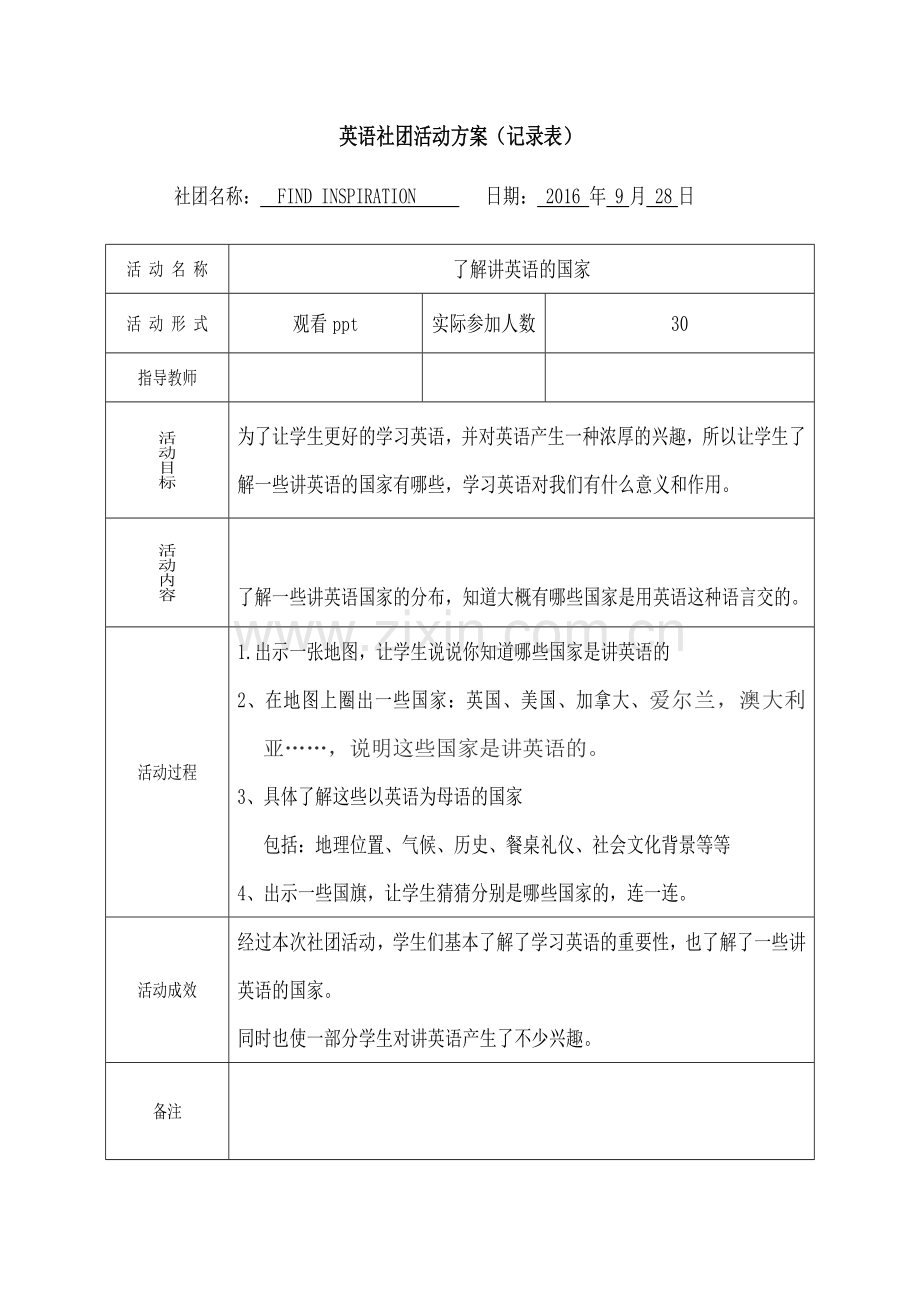 [初中英语社团活动记录.doc_第2页