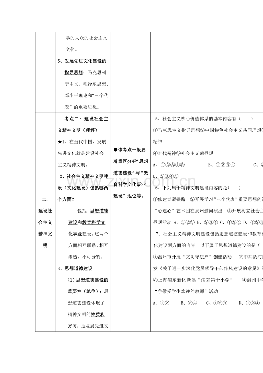 九年级政治 2.3 共建美好和谐社会 复习教案 粤教版.doc_第3页