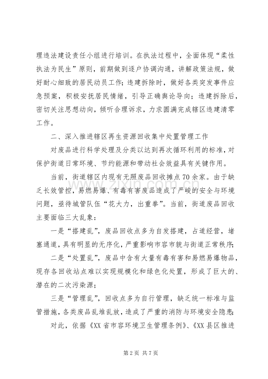 街道城市管理工作计划 .docx_第2页