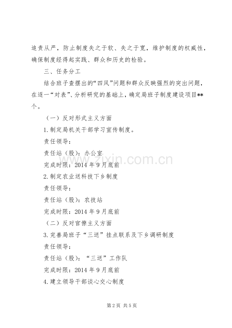 领导班子解决四风突出问题工作计划.docx_第2页