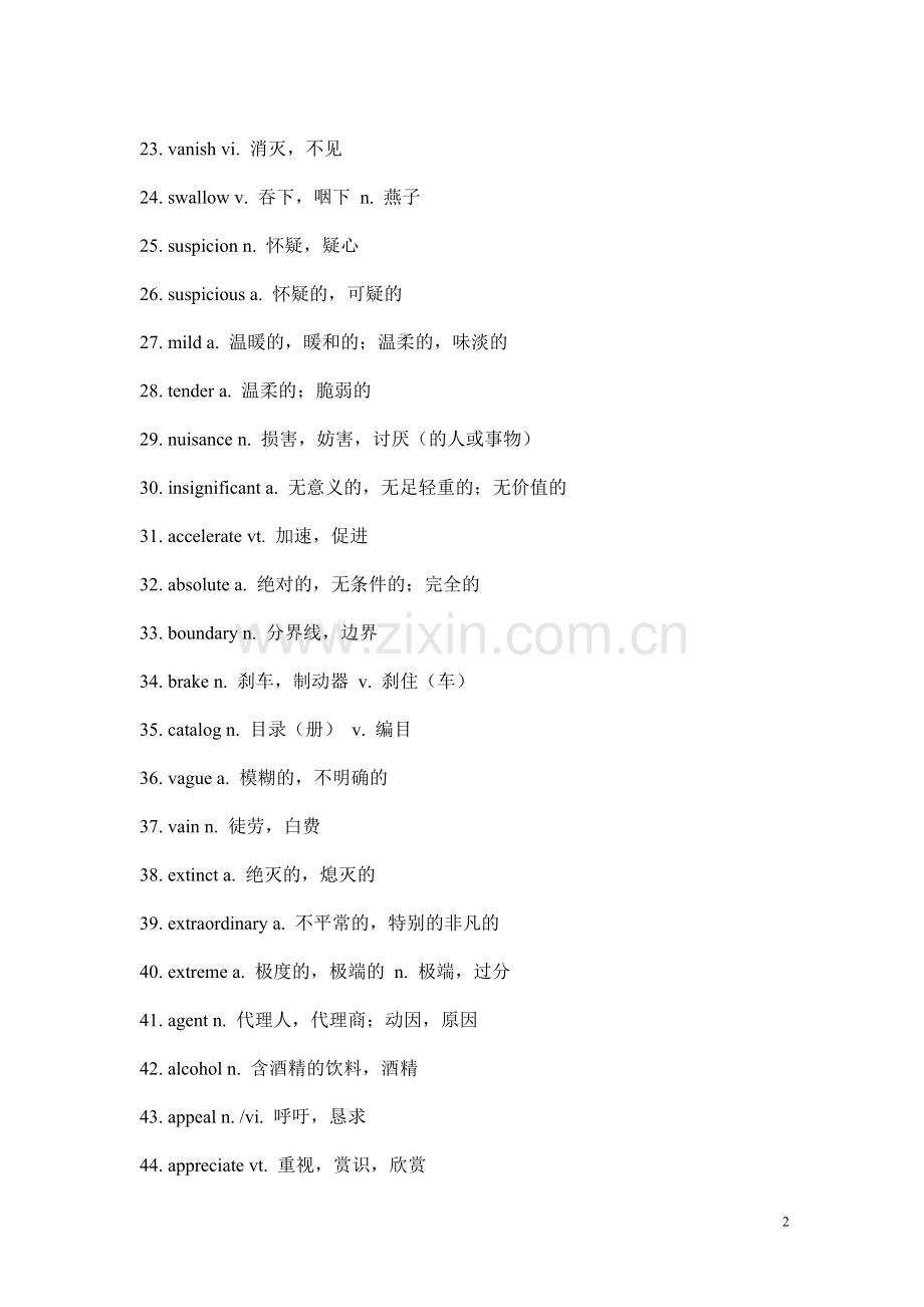 大学英语四级高频词汇(1).doc_第2页