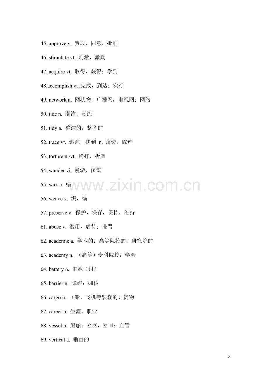 大学英语四级高频词汇(1).doc_第3页