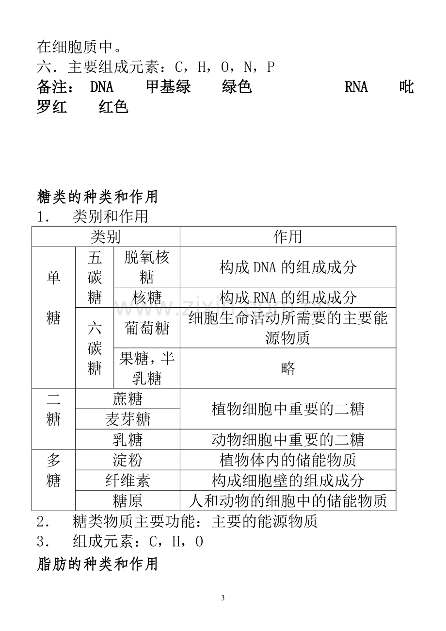 必修1生物考试知识点.doc_第3页