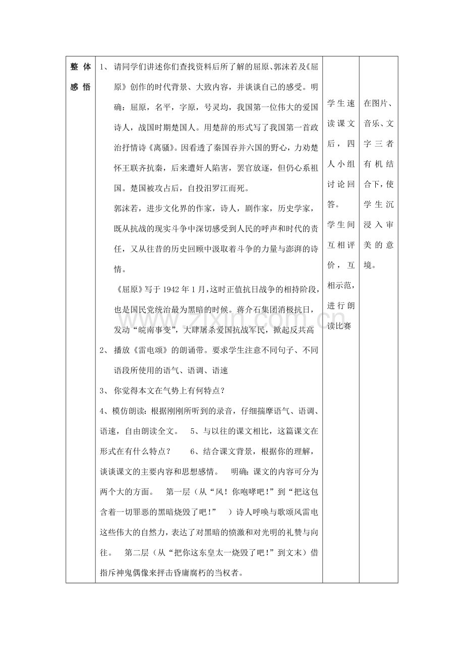 八年级语文下册 《雷电颂》教案14 人教新课标版.doc_第2页