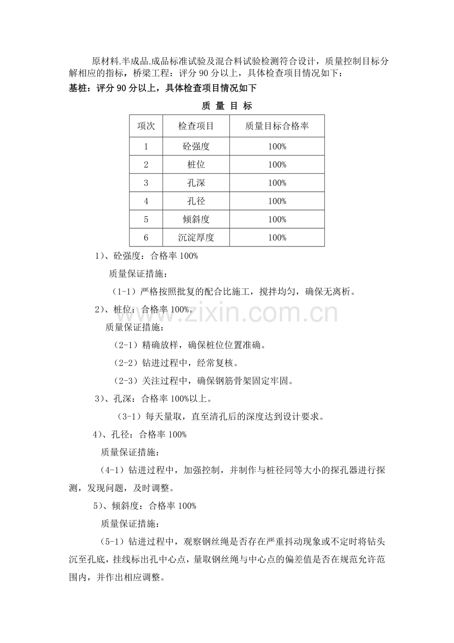 质量目标细化分解方案-桥梁工程.doc_第2页