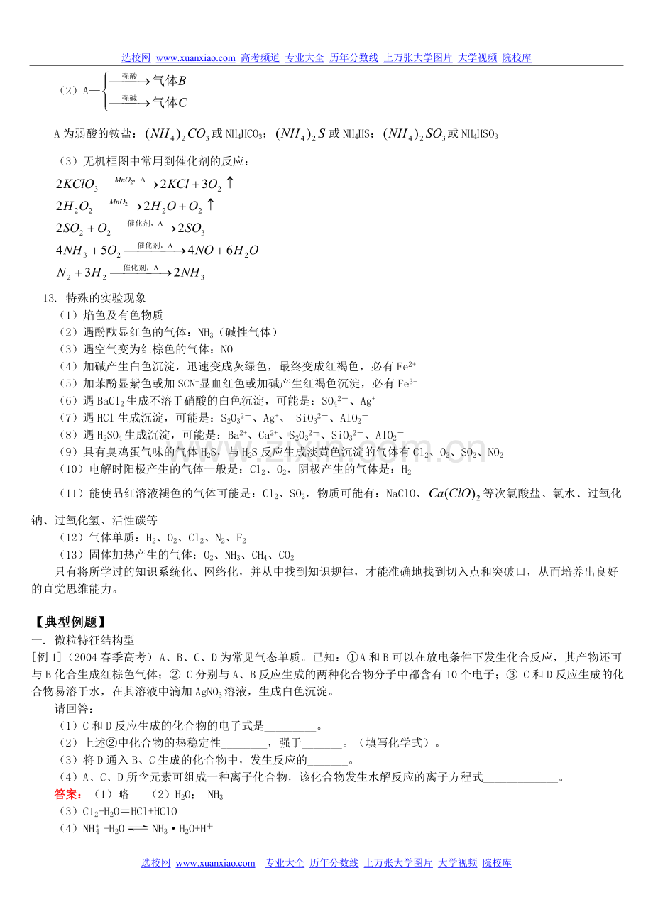 高三化学无机推断技巧及解题思路大全.doc_第3页