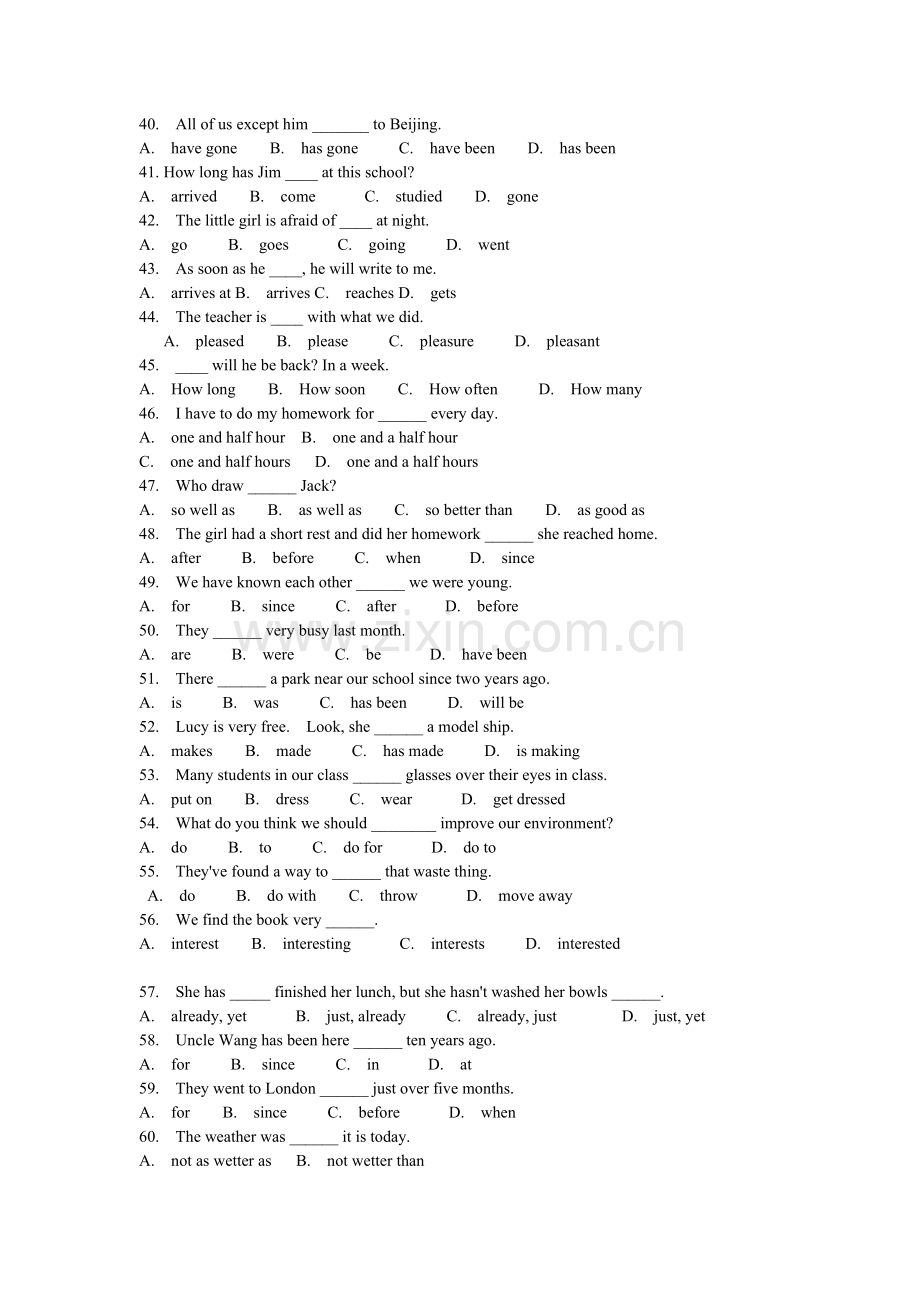 中考英语选择填空精编500题5.doc_第3页