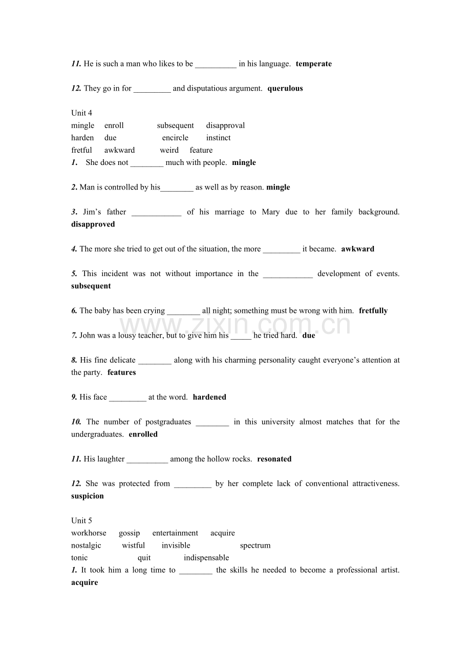 北大版大学英语第二册词汇练习.doc_第3页