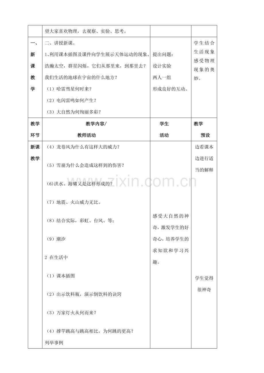 八年级物理全册《1.1 走进神奇》教案 （新版）沪科版-（新版）沪科版初中八年级全册物理教案.doc_第2页