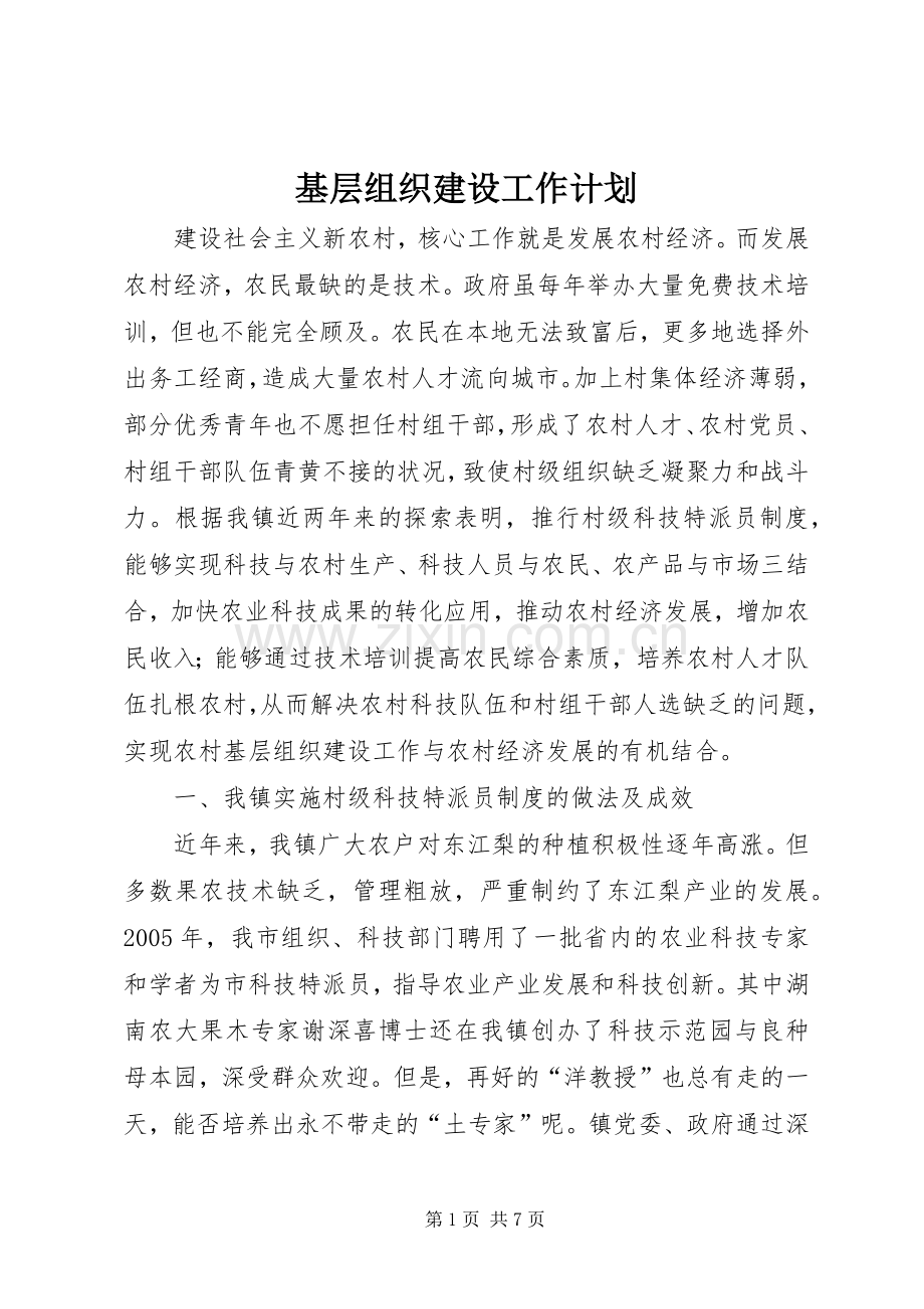 基层组织建设工作计划.docx_第1页