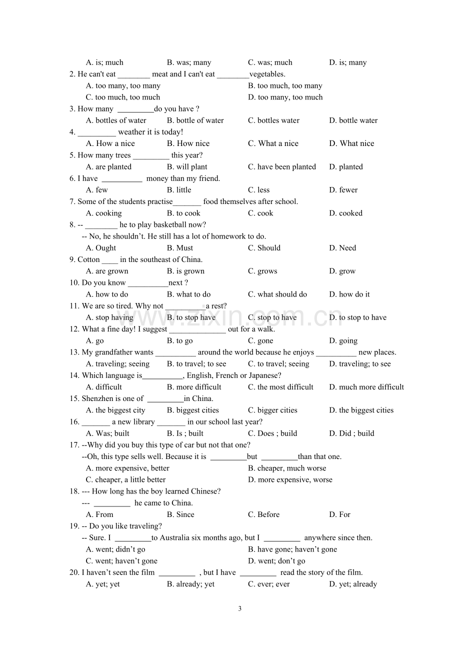 八年级英语单元形成性评价九.doc_第3页