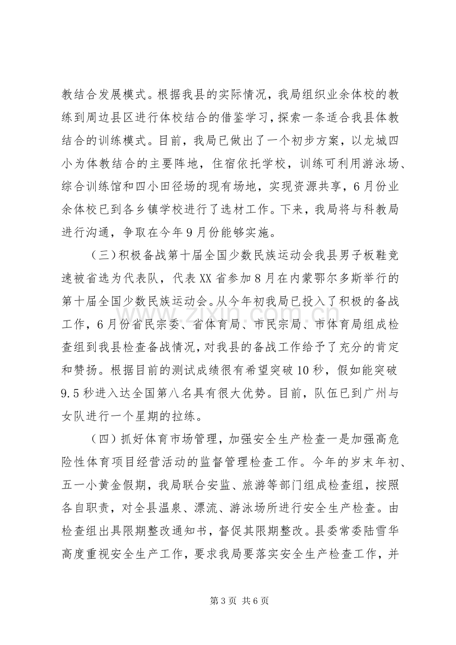 乡镇体育局上半年工作总结下半年工作计划.docx_第3页