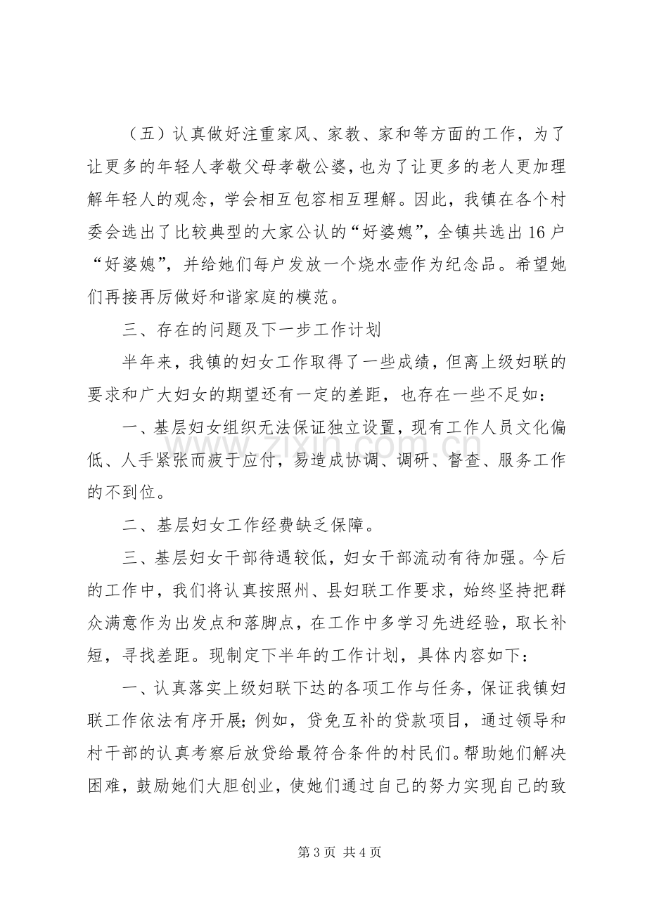 乡镇妇联上半年工作总结及下半年工作计划.docx_第3页