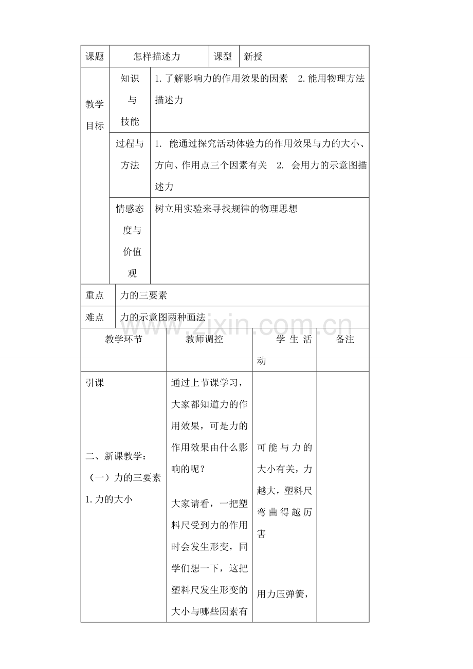 八年级物理沪科版怎样描述力.doc_第1页