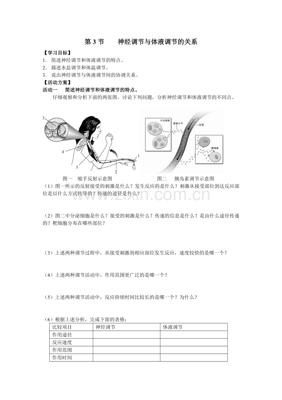 第5课时神经调节与体液调节的关系.doc_第1页