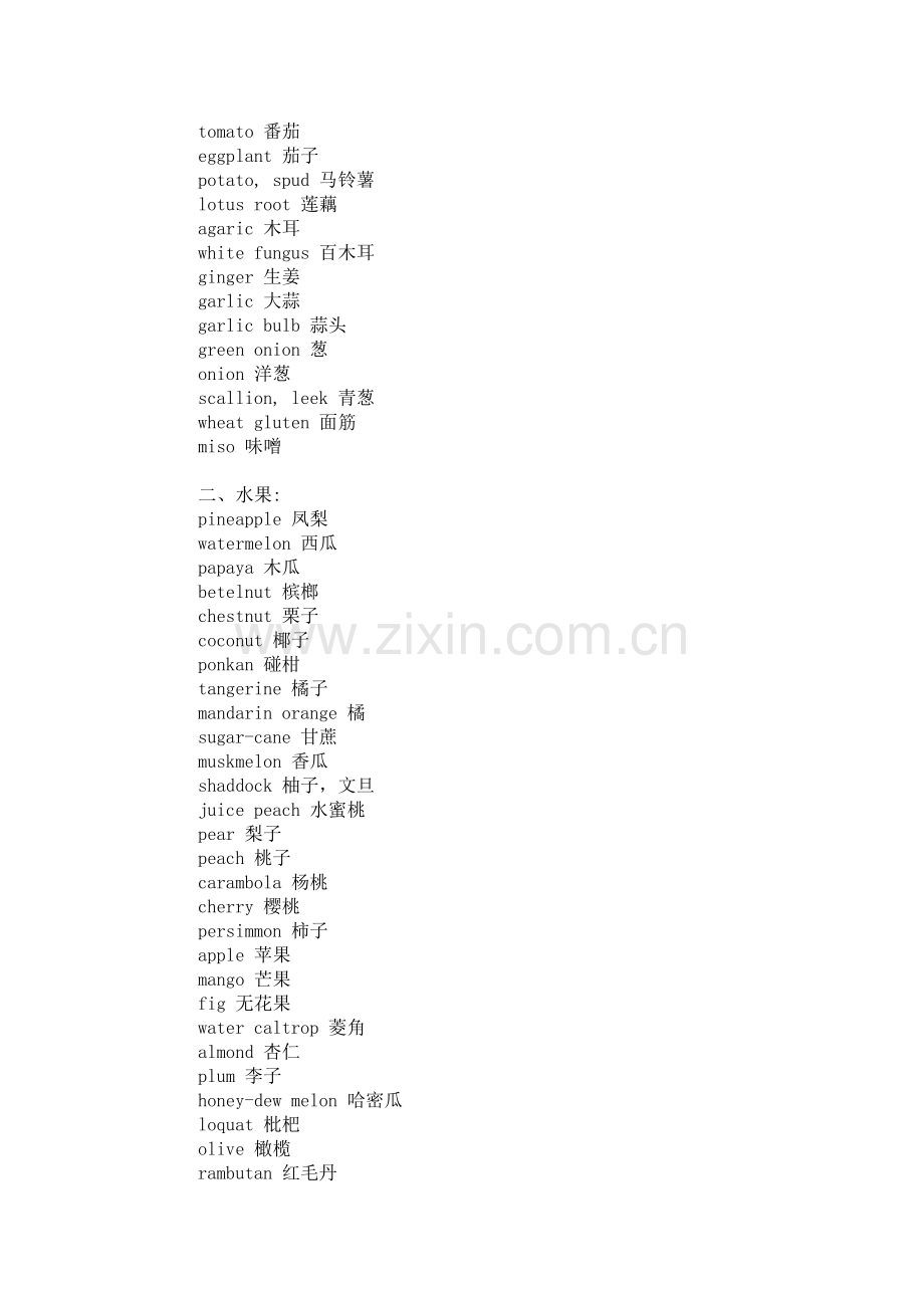 80蔬菜水果中英文名称对照.doc_第2页