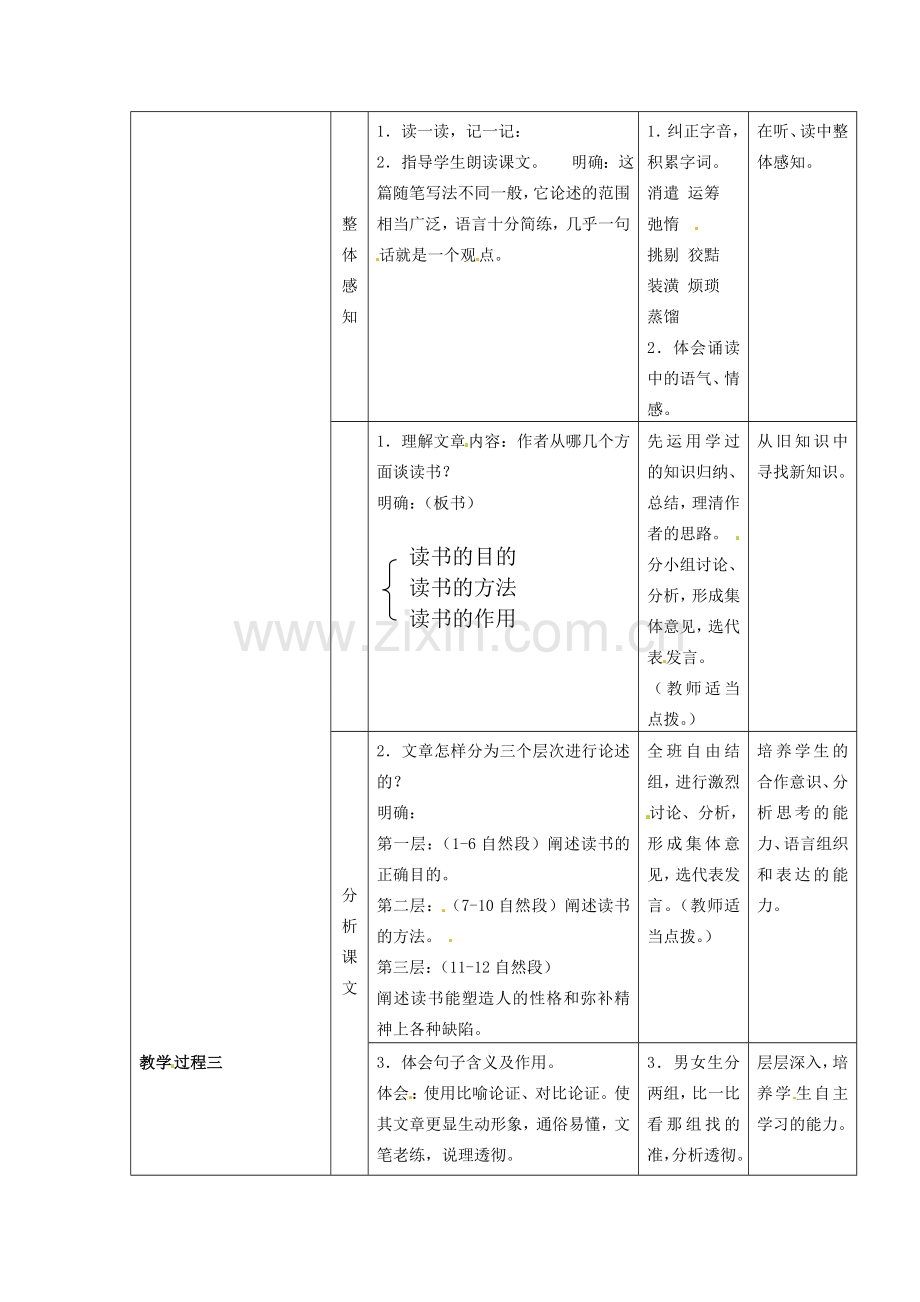 （秋季版）七年级语文上册 第五单元 第21课 论读书教案 河大版-河大版初中七年级上册语文教案.doc_第2页