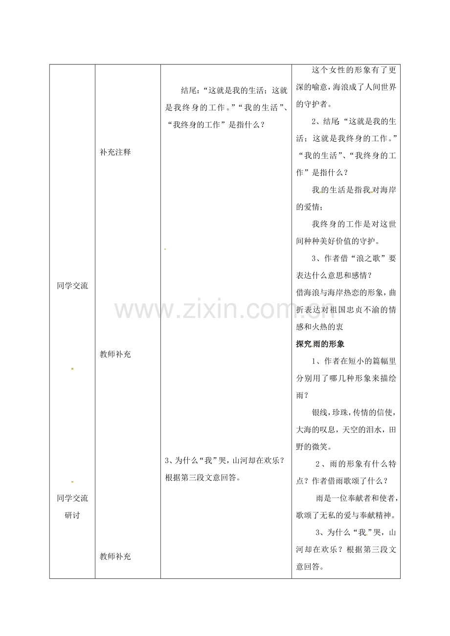 天津市宝坻区八年级语文下册 第二单元 10 组歌教案 （新版）新人教版-（新版）新人教版初中八年级下册语文教案.doc_第3页